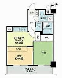 ライオンズマンション淵野辺駅前 4階2DKの間取り