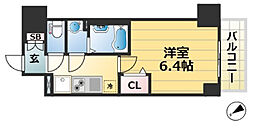 CREST TAPP DITA 神戸西パークフロント 1Kの間取図画像