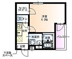 フジパレス西淡路2番館 1Kの間取図画像
