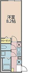 カインドネス八王子中央C棟 1Kの間取図画像