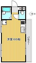 フラワー東高円寺 ワンルームの間取図画像