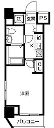 スカイコート中村橋2 1Kの間取図画像