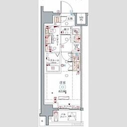 CREVISTA横浜 1Kの間取図画像