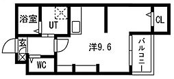 九間町シーエム・サンク ワンルームの間取図画像