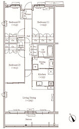 ヒューリックコート元代々木 3LDKの間取図画像