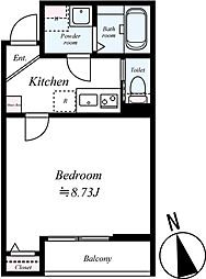 GRADUS村上 1Kの間取図画像