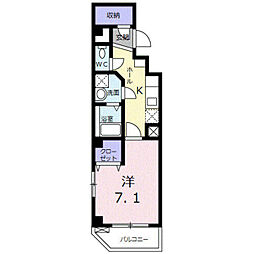 グレース桜木 1Kの間取図画像