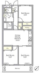 メゾンカルム中落合Ｓｏｕｔｈ 1階3LDKの間取り