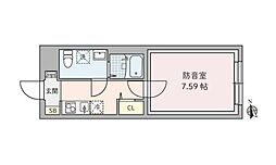 ラシクラス野方 1Kの間取図画像