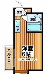 メゾンドＮＳＫ 1階ワンルームの間取り