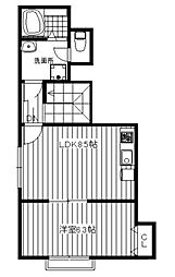 カーサ・デルソーレ 1LDKの間取図画像