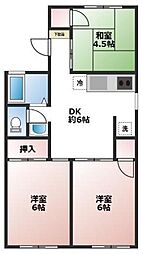 ドミ高坂 3DKの間取図画像