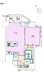 RBM門前仲町レジデンス七番館 1LDKの間取図画像