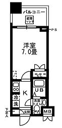 レジディア錦糸町 1Kの間取図画像