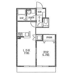 シャトレット・ド・マティネ 1LDKの間取図画像