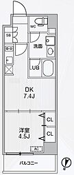 アリビス東十条 1DKの間取図画像