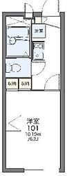 レオパレスNAKATAA 1Kの間取図画像