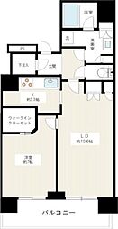 ベイクレストタワー 1LDKの間取図画像