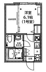 ＫＥＩＡＩ ＲＥＳＩＤＥＮＣＥ 東村山 1階1Kの間取り