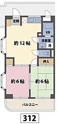 エトワール・V 2LDKの間取図画像