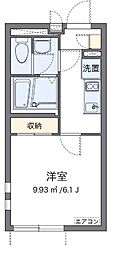 クレイノ幸 1Kの間取図画像