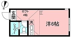 ユナイト小田セントピーターバーグ ワンルームの間取図画像