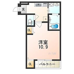 フジパレス守口梶町 1Kの間取図画像