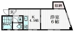 根岸ビル 1Kの間取図画像