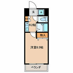 セントラルパークハイツ 1Kの間取図画像