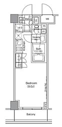 ザ・パークハビオ高円寺 ワンルームの間取図画像