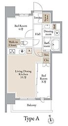 JMFレジデンス浅草橋三丁目 5階2LDKの間取り