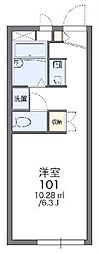 レオパレスペアグレイス 1Kの間取図画像