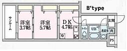 プエルタ・デル・ソル 2DKの間取図画像