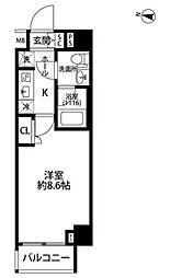 プレール・ドゥーク下板橋 1Kの間取図画像