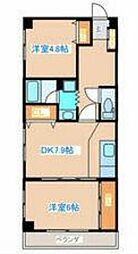 グレースハイツ 2DKの間取図画像