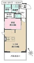 ACPレジデンス文京春日 1LDKの間取図画像