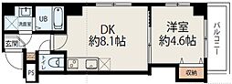 千葉市中央区神明町マンション 1DKの間取図画像