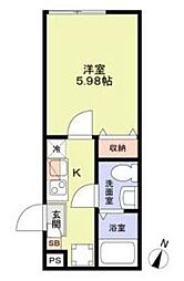 ブランノワール小岩 1Kの間取図画像