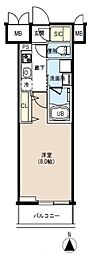 レクシード辰巳スカイガーデンテラス 1Kの間取図画像