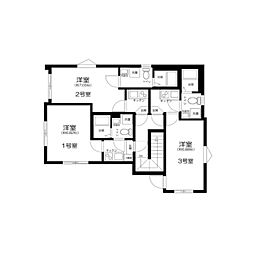 レジデンス青井 2階1Kの間取り