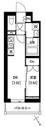 アークマーク南大井 1DKの間取図画像