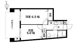ラ・フローラ武蔵野3 2Kの間取図画像