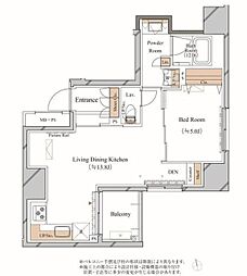 台東区東上野3丁目マンション 1LDKの間取図画像