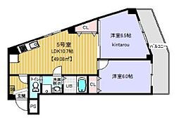 プライムヒルズ千葉中央 2LDKの間取図画像