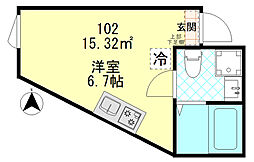 仮称矢口渡新築10世帯 ワンルームの間取図画像