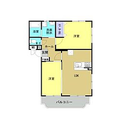 ソアレ 2LDKの間取図画像