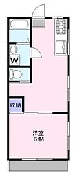 江本コーポ 1DKの間取図画像