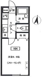 パインヒル東小松川3 1Kの間取図画像