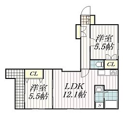 間取図画像 2LDK