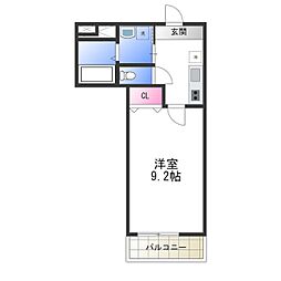 フジパレス堺諏訪森サウス 1Kの間取図画像